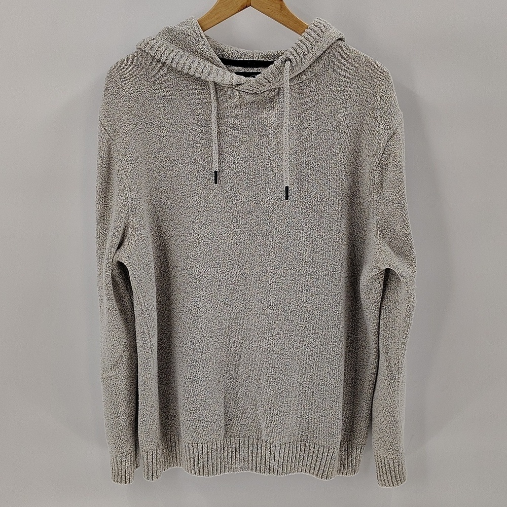Even Tide Notch Hooded Sweater Size XL Off White